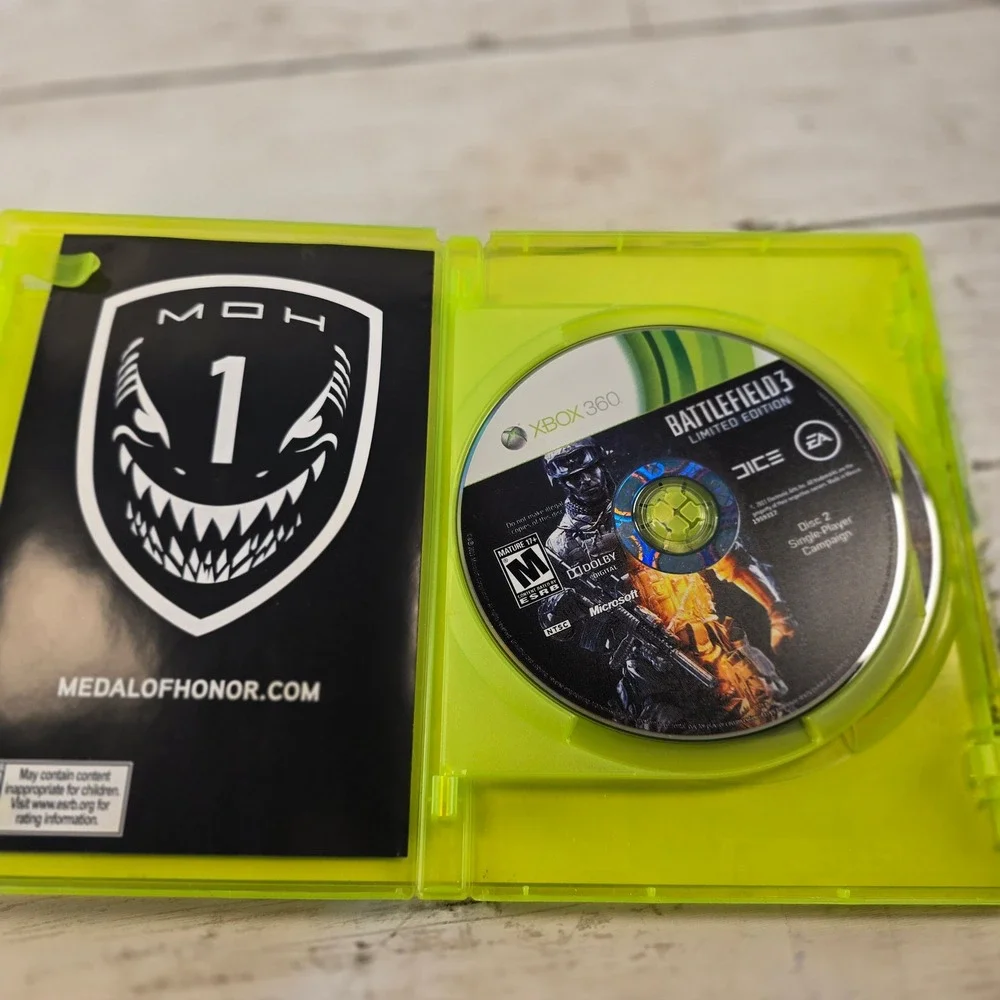 Battlefield 3 Limited Edition Xbox 360 EA DICE 2-Disc Set Shooter Video Game